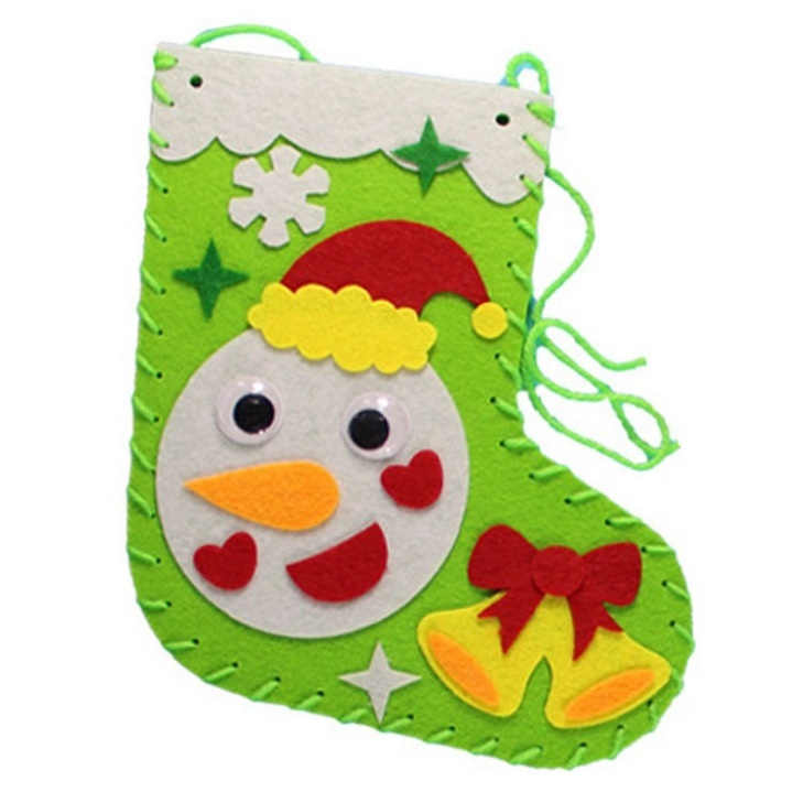 Phụ Kiện Trang Trí Giáng Sinh Hình Chiếc Vớ Thủ Công Cho Bé