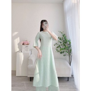 áo dài nữ đẹp. áo dài truyền thống 💖 FREESHIP 💖 Áo dài in hoa cao cấp siêu đẹp
