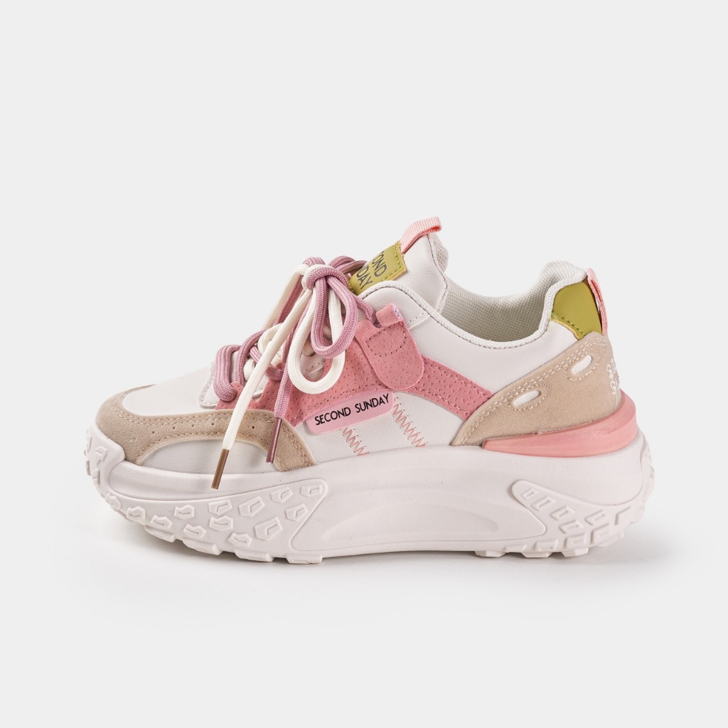 [Hàng Mới Về] Giày Thể Thao Sneaker Nữ Second Sunday Pinky Girl  Đế Tăng Chiều Cao SK42