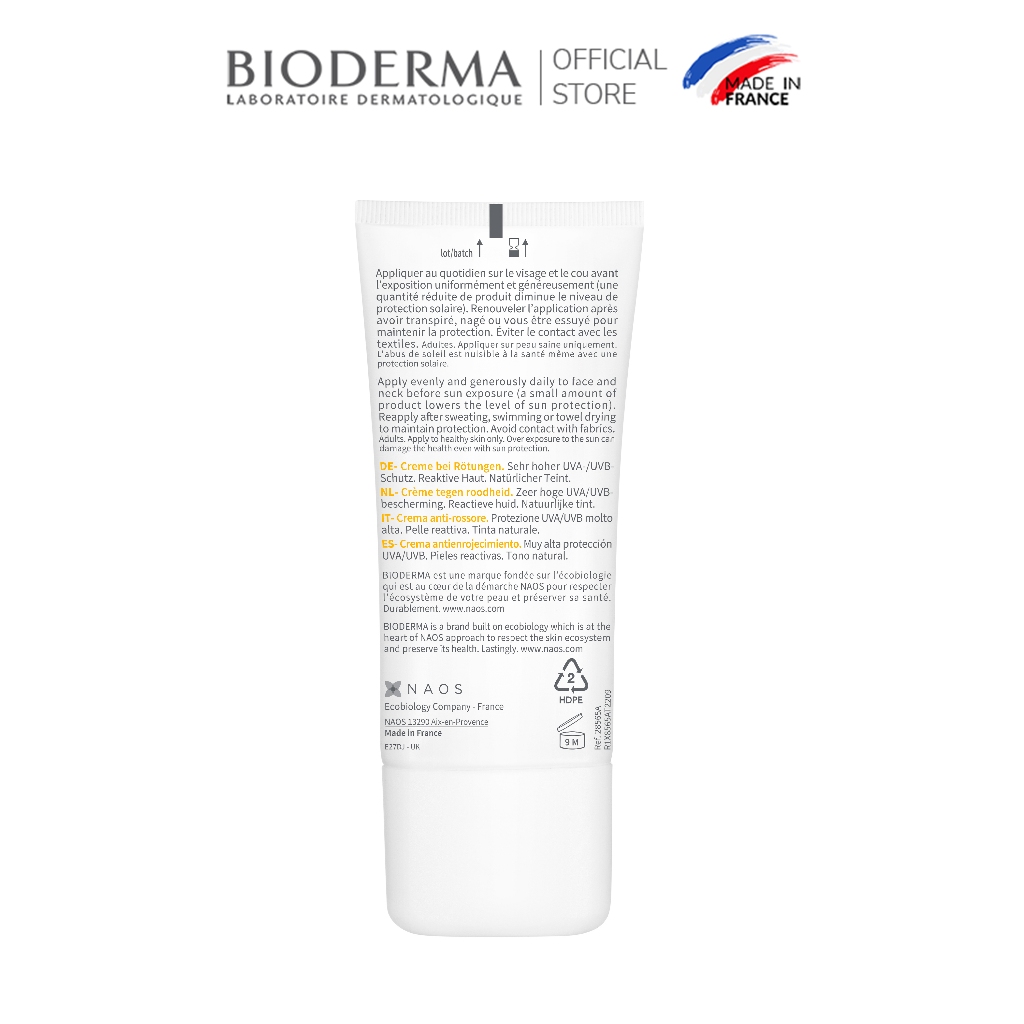 Kem chống nắng làm dịu mẩn đỏ & đều màu da nhạy cảm Bioderma Photoderm AR SPF50+ - 30ml