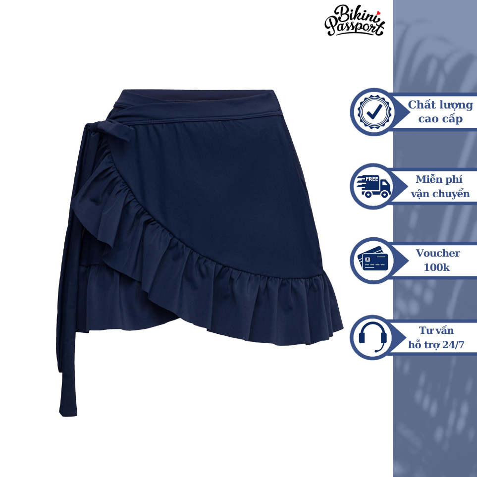 Váy lẻ quấn ngoài (không kèm quần trong) BIKINI PASSPORT - màu Xanh navy - BS284_NV