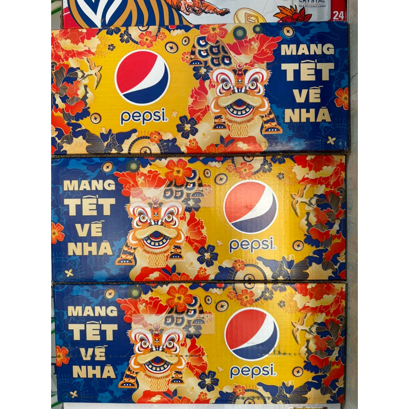 thùng 24 lon nước ngọt có ga Pepsi 330ml ( mẫu xuân)