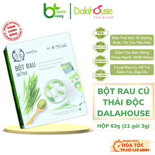 Combo bột rau củ detox - bột rau hữu cơ thải độc, thanh lọc cơ thể dalahouse - hộp 63g