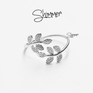Nhẫn bạc 925 Leaves Shimmer Jewelry Họa Tiết Tinh Tế