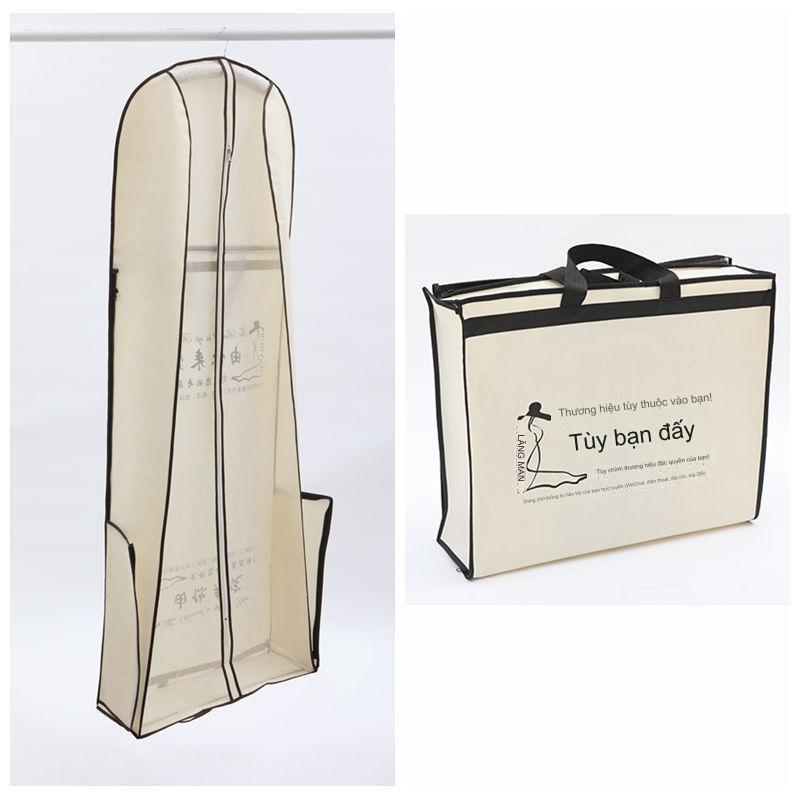 Túi Đựng Bảo Quản Váy Cưới, Đầm Dạ Hội Loại Lớn Giúp Giữ Fom Áo, Gập 3, Tay Cầm Di Động Tiện Dụng, Loại Xịn Chất Liệu Bề
