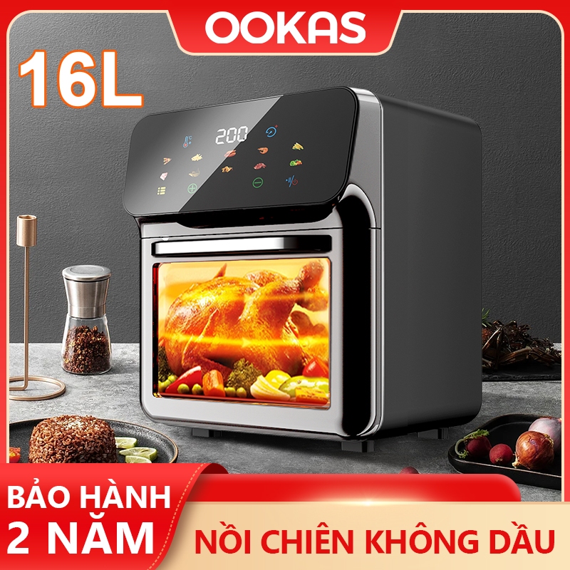 OOKAS Nồi chiên không dầu 10L 16L khay nướng nồi chiên không dầu công suất cao Nồi chiên không dầu đa năng Air Fryer