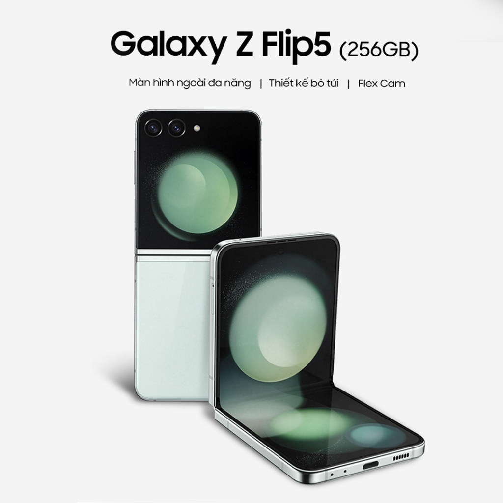 Samsung Galaxy Z Flip5 Thẻ kép điện thoại di động dự phòng kép Hệ thống thông minh Hoạt động Android hiển thị toàn màn