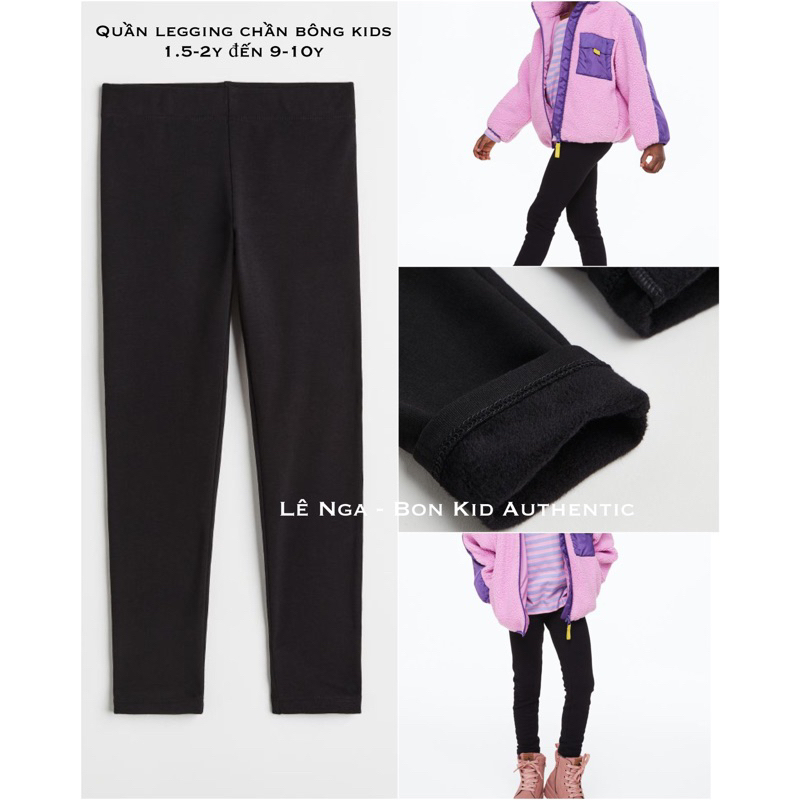 Quần legging chần bông HM UK/CN kid sz từ 1.5-2y đến 9-10y