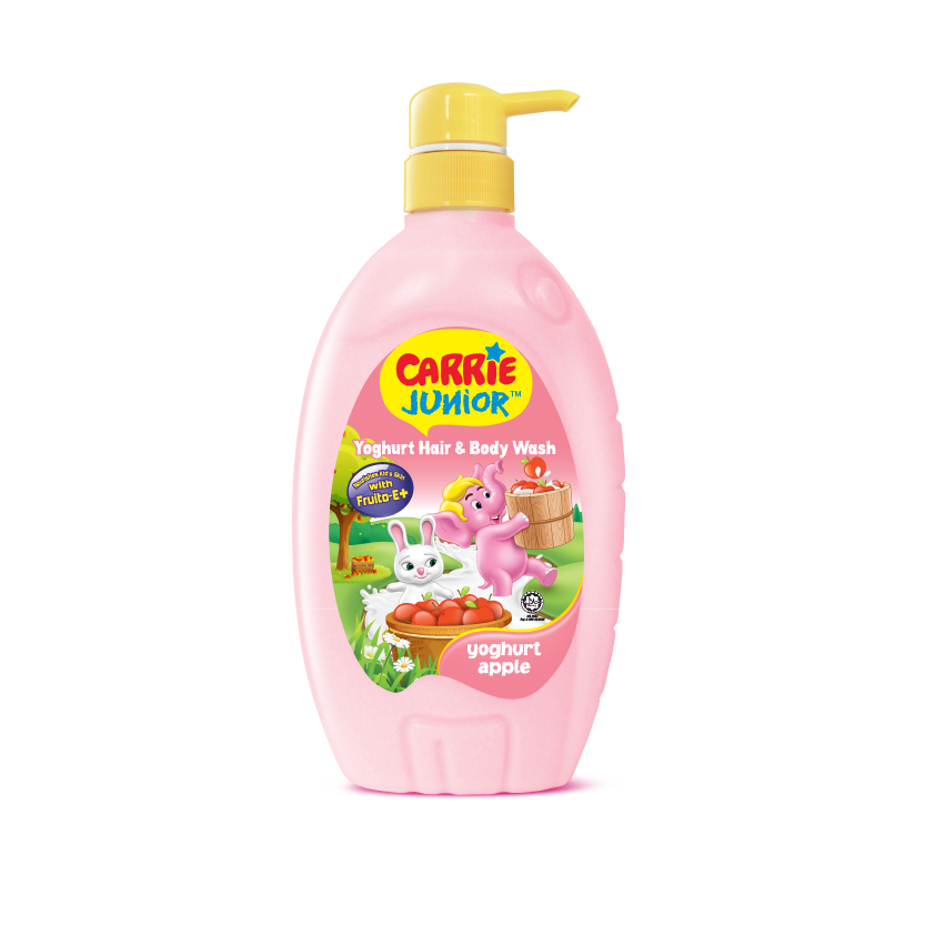 Chai Sữa Tắm Gội Carrie Junior Yoghurt Hương Táo 700g