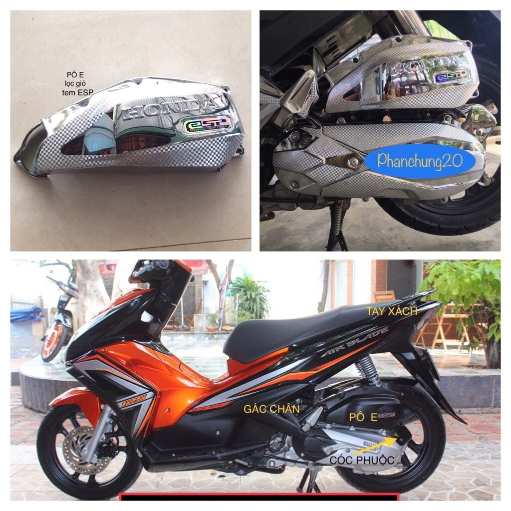 AB 2013 2014 2015 ỐP BẦU E ( LỌC GIÓ ) DÙNG CHO ĐỜI XE AB 2013 2014 2015 CROM
