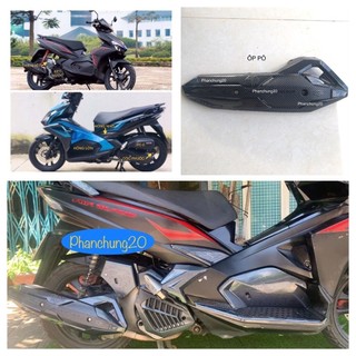 Ốp che pô dùng cho đời xe ab 2016 2017 2018 2019 cacbon