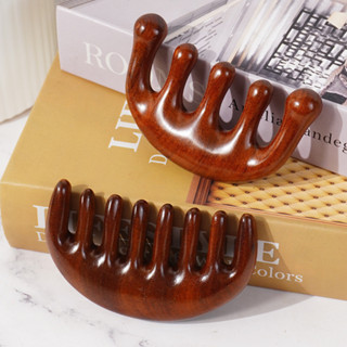 [Hàng Có Sẵn] Lược gỗ đàn hương chải tóc massage giảm đau đầu hiệu quả