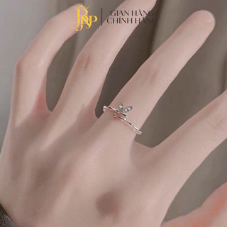 Nhẫn đốt trúc hồ điệp kiểu mới dễ đeo , bạc BNP