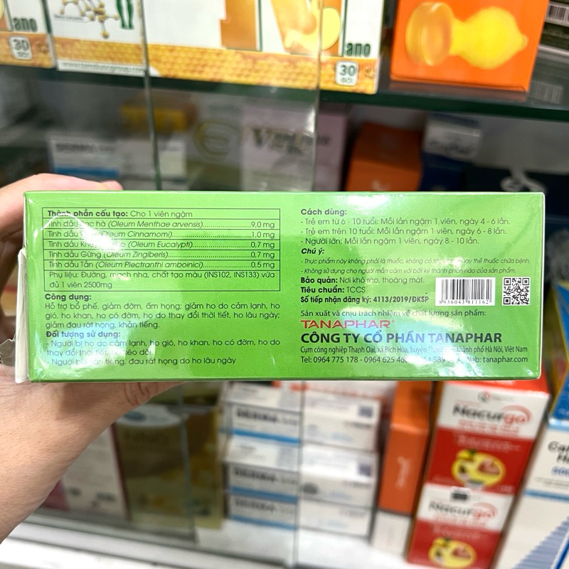 NGUYÊN HỘP 100 VIÊN NGẬM HO EUCATANA