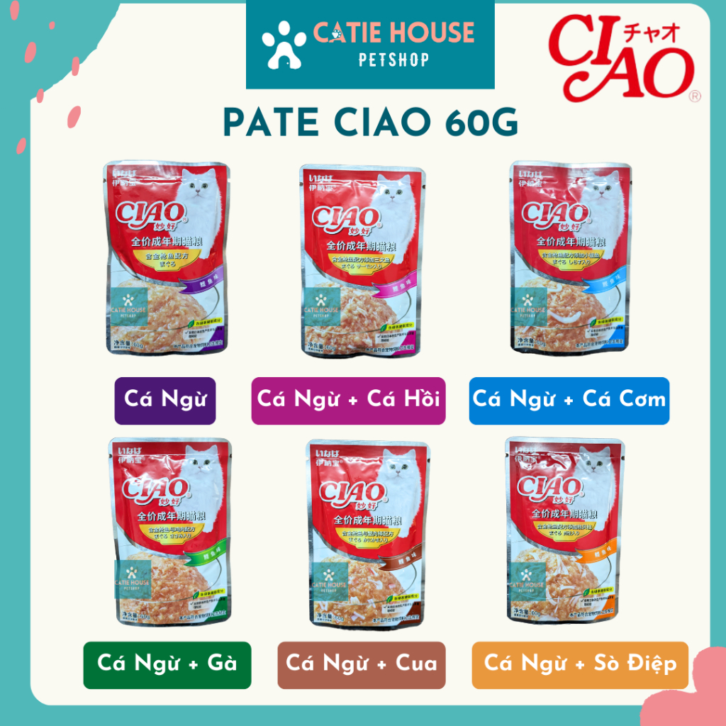 Pate Ciao 60g cho mèo nhiều vị