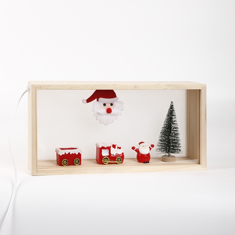 Quà Tặng Giáng Sinh, Noel Phát Sáng Khung Ảnh, Đèn USB Để Bàn Trang Trí Sinh Nhật Sáng Tạo DIY, Thích Hợp Làm Quà Tặng