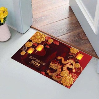 Thảm tết 2024 in hình 3d - thảm lau chân