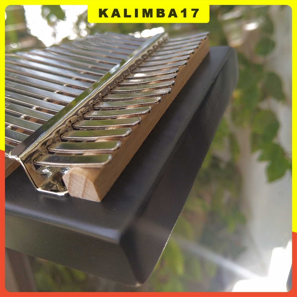 Đàn Kalimba 17 phím khắc cây KL34, Kalimba giá rẻ màu đen tặng kèm búa chỉnh âm