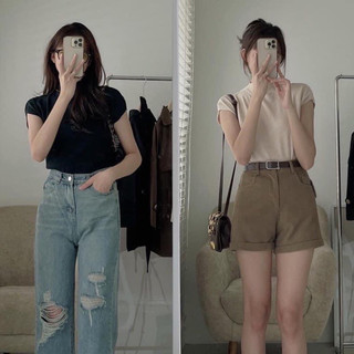 8076 ÁO LEN CỔ LỌ SÁT NÁCH