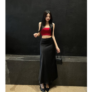 Áo ống croptop nữ HHVINTAGE kiểu basic trơn co giãn Top A97