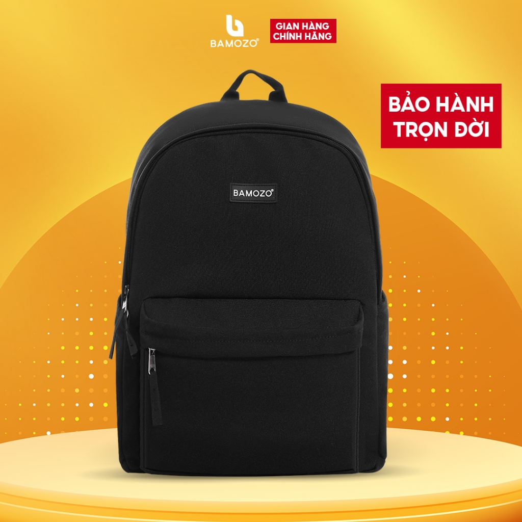 Balo Đi Học Nam Nữ Bamozo Basic Backpack, Balo Thời Trang Nam Nữ - Trượt Nước Tốt, Bảo Hành Trọn Đời
