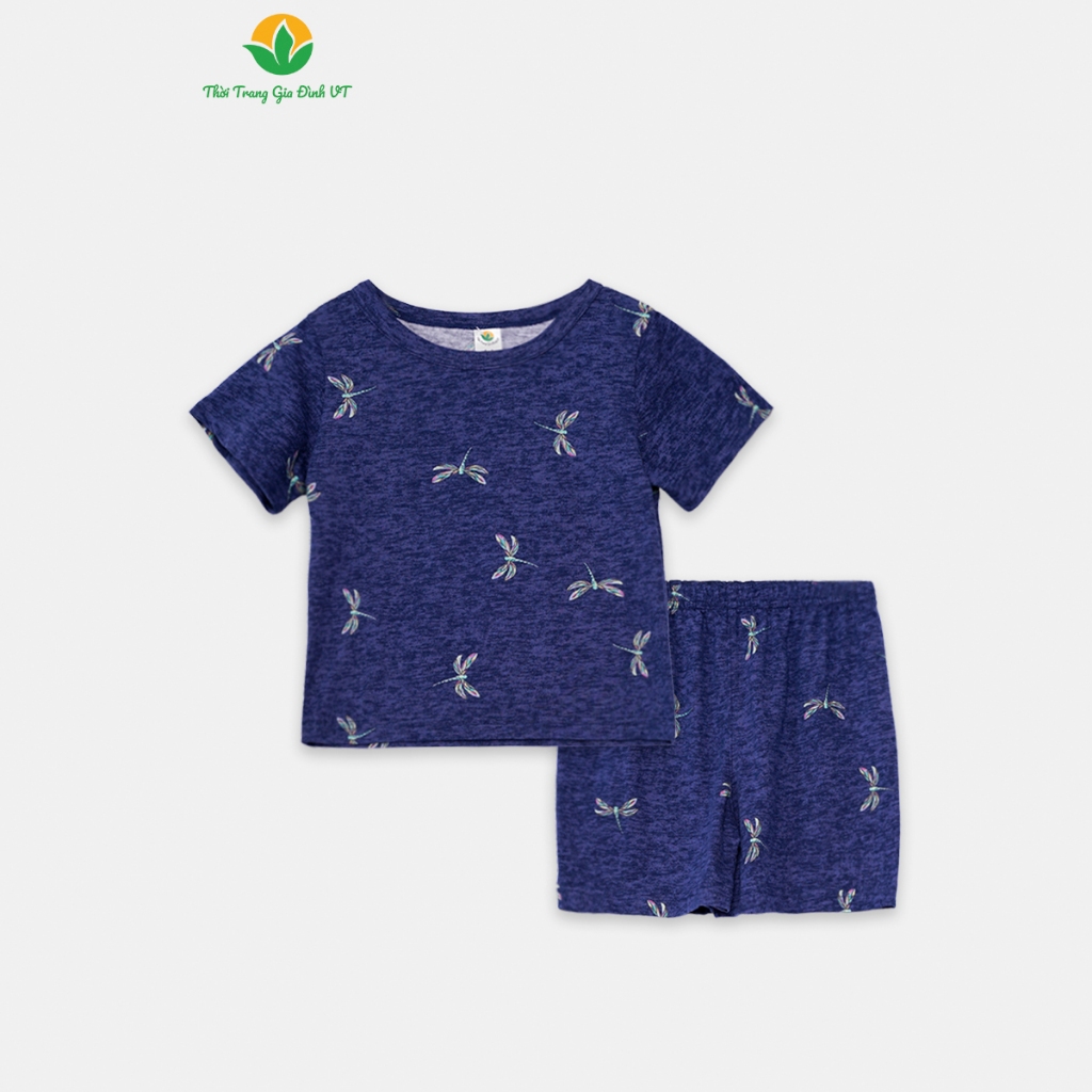 Bộ Cotton mặc nhà cho bé trai Việt Thắng, quần đùi, áo cộc tay - B63.2322