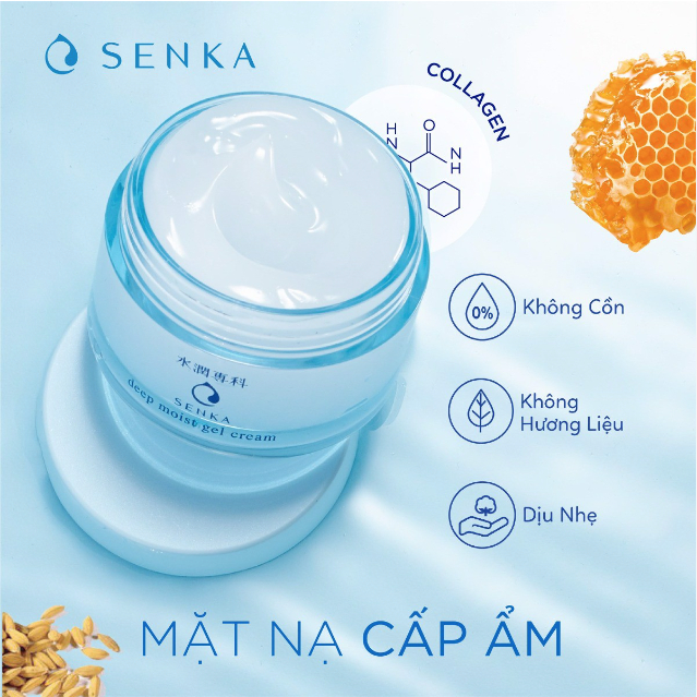 Kem Dưỡng và Mặt Nạ Ngủ Cấp Ẩm Chuyên Sâu Senka Deep Moist Cream
