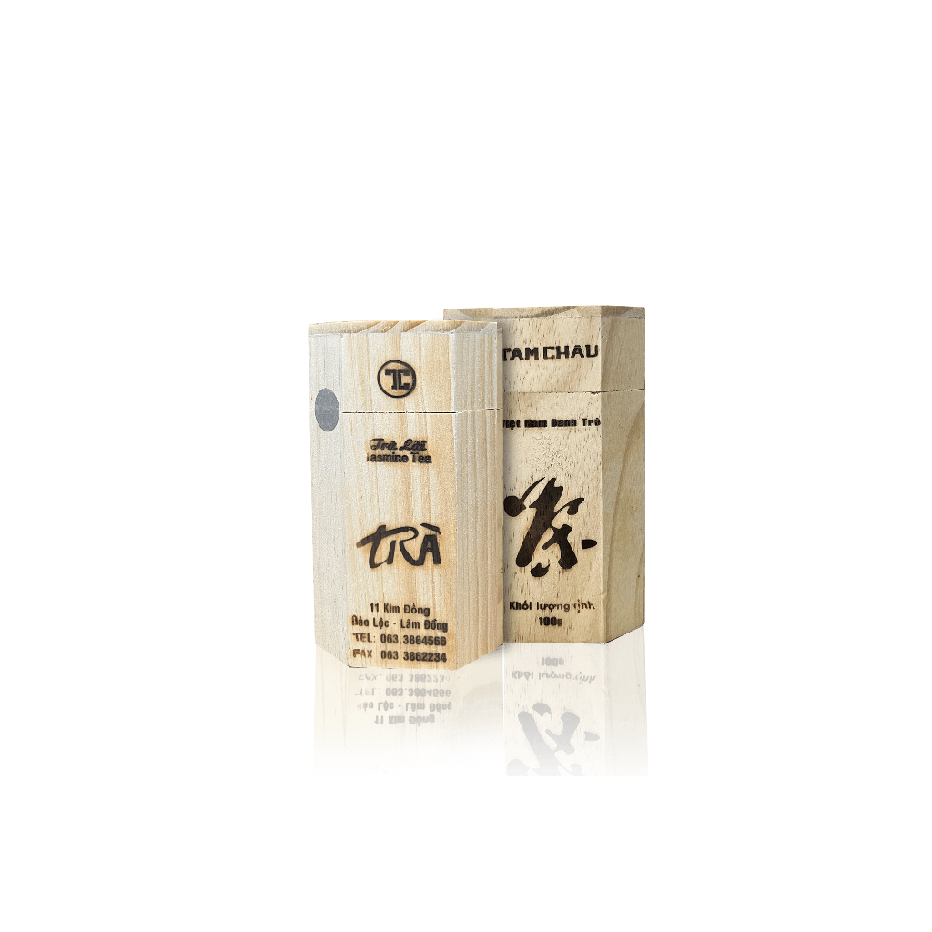 Trà Lài Lâm Đồng Hộp Gỗ Cao Cấp Tâm Châu 100G | BigBuy360 - bigbuy360.vn