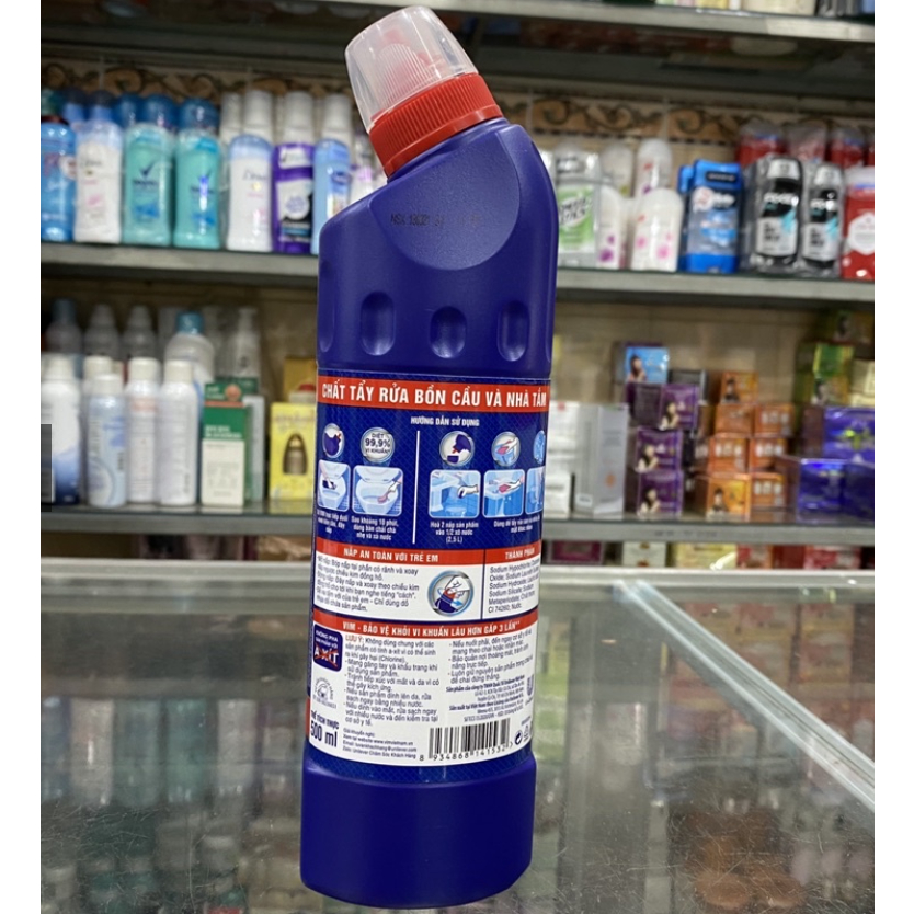 Áo thun in hình Nước tẩy bồn cầu & nhà tắm VIM diệt khuẩn 500ml