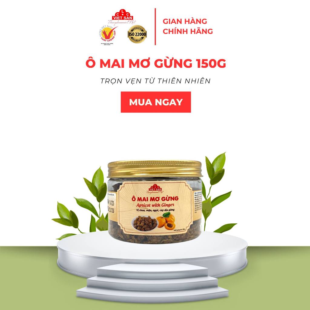 Ô Mai Mơ Gừng Việt San (Hộp 150gr)