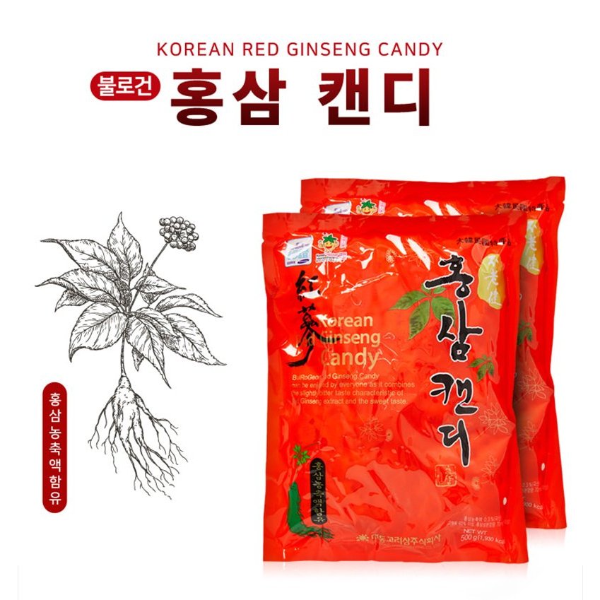 Kẹo Hồng Sâm Daedong Ginseng Hàn Quốc gói 250G