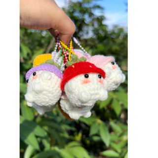 Móc khoá len bé nấm dễ thương