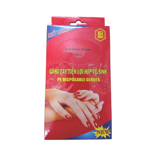 10 hộp găng tay nilon sử dụng 1 lần
