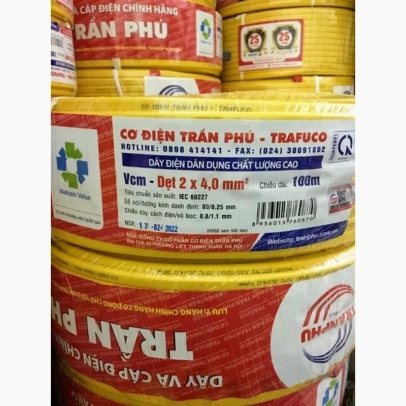 1M dây 2x0.75 ->2x4.0 Trần Phú.