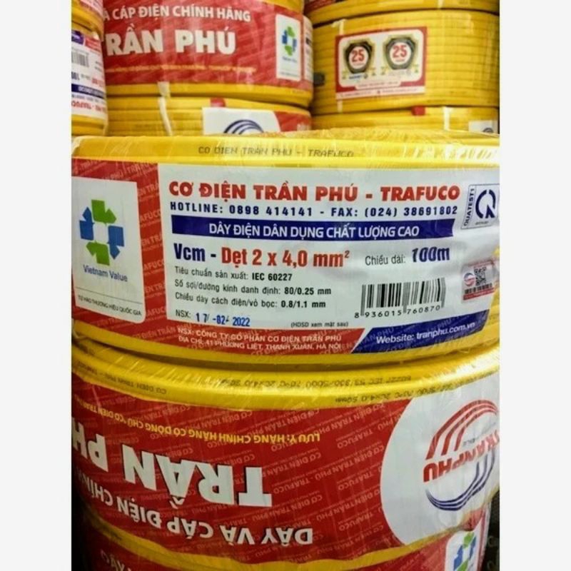 1M dây 2x0.75 ->2x4.0 Trần Phú.