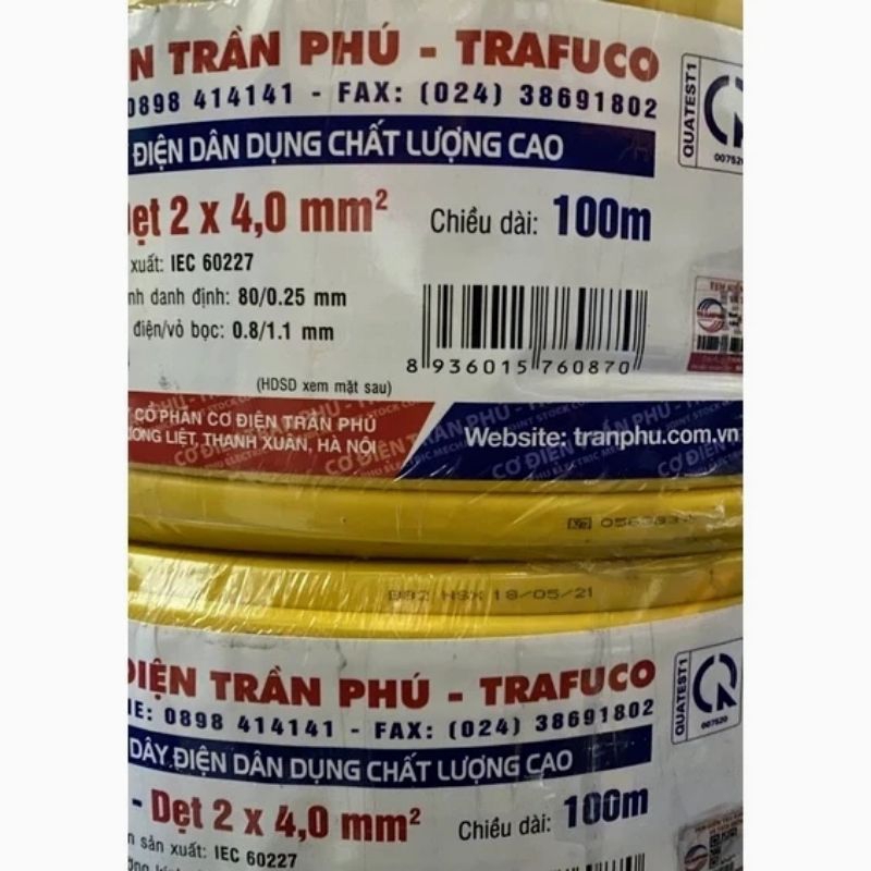 1M dây 2x0.75 ->2x4.0 Trần Phú.
