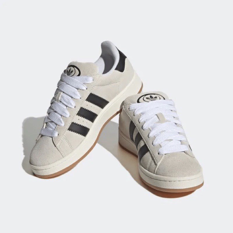 Giày_Adidas Campus màu xám đen, Giày thể thao Adidas nỉ da lộn bản, giày das campus cao cấp 2023