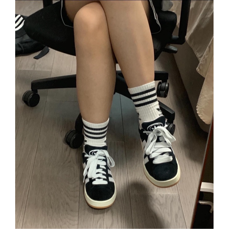 Giày_Adidas Campus màu xám đen, Giày thể thao Adidas nỉ da lộn bản, giày das campus cao cấp 2023