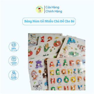 Bảng núm gỗ cho bé nhiều chủ đề