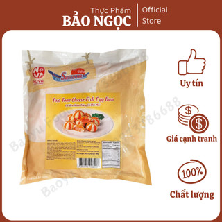 Cá viên nhân trứng cá phô mai - two tone cheese fish egg bun - nova thái lan - viên thả lẩu, chiên rán