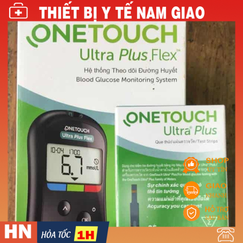 Máy Đo Đường Huyết OneTouch Ultra Plus Flex Trọn Bộ Kèm 25 Que Thử & 25 Kim Lấy Máu, Bảo Hành Trọn Đời