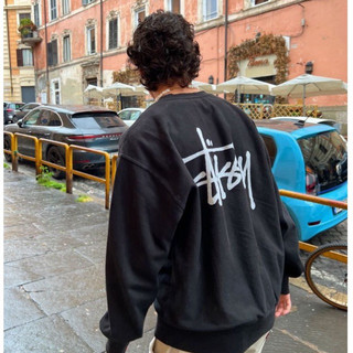 Áo Sweater nỉ da cá hình chữ ký Stussy chất đẹp hai màu đen trắng, áo nỉ nam nữ đẹp may kĩ, áo nỉ đôi