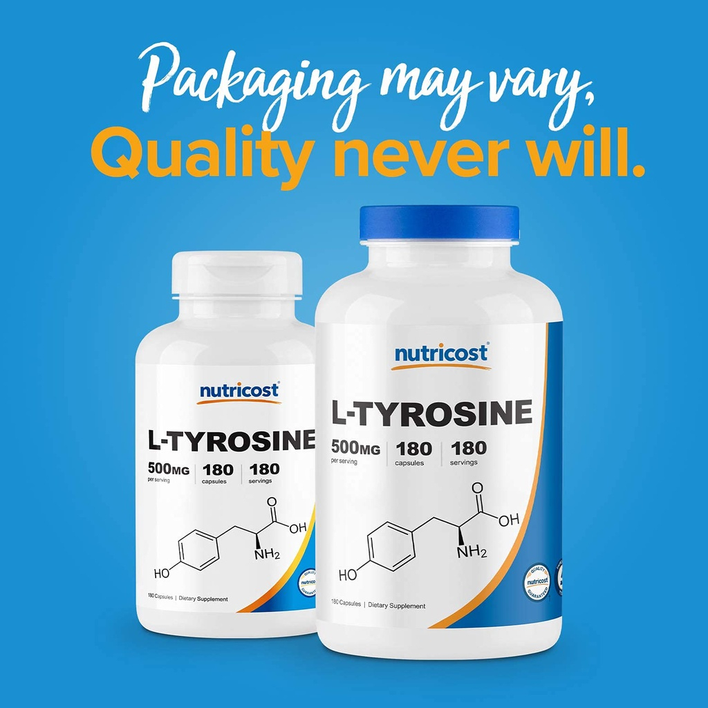 Nutricost L-Tyrosine Hỗ Trợ Luyện Tập Và Phát Triển Cơ