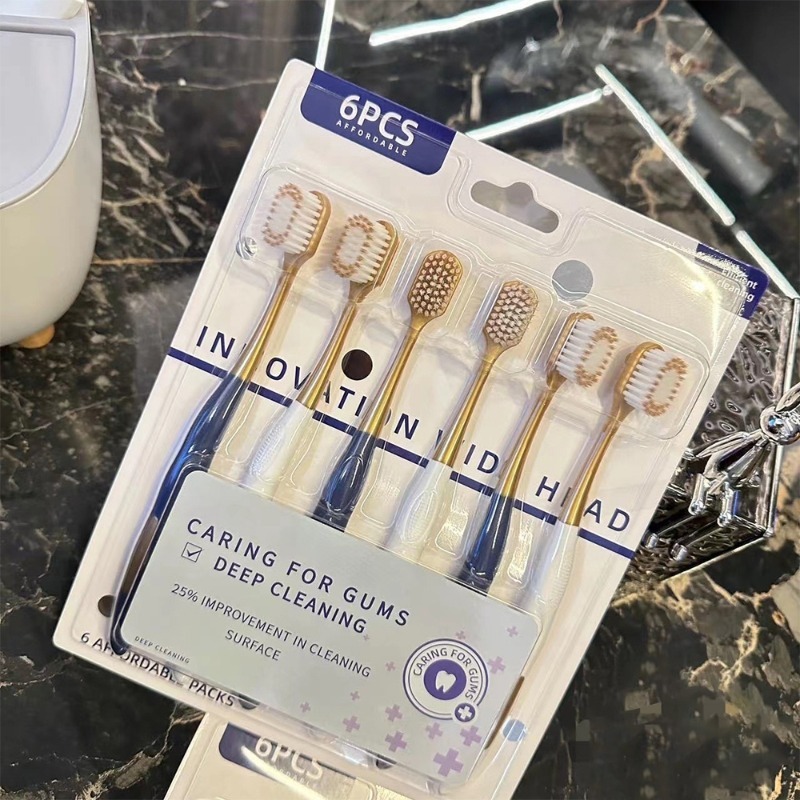 Sét 6 Bàn Chải Đánh Răng Nội Địa Trung, Bàn Chải Đánh Răng CHOCOIKES Lông Chải Siêu Mềm