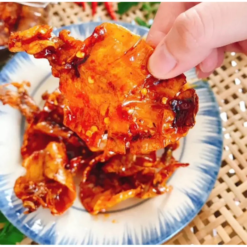 Mực ngào tỏi ớt đậm vị, mực câu rất tươi ngon hũ 500gr