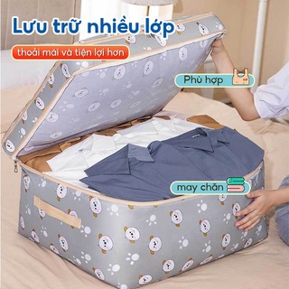 Túi đựng quần áo Chăn Mền Bằng Vải Không Dệt Có Thể Gấp Gọn Tiện Lợi chống thấm nước và chống ẩm sức chứa lớn 2 lớp