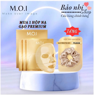 Mặt nạ gạo hydrogel premium m.o.i hồ ngọc hà mua 2 tặng 1 , hộp 3 miếng giúp da căng bóng mịn màng