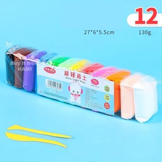 Lốc 12 / 24 / 36 bịch đủ màu / màu trắng đất sét nhật / đất xốp nhật / đất nặn / đất sét siêu nhẹ / đất xốp tự khô