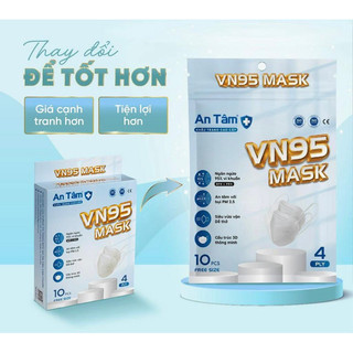 [Hộp 50 Cái] Khẩu Trang Y Tế 4 Lớp An Tâm An Toàn