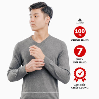 Áo Len Nam Aligro,chất Len Mịn, Cổ Tim Thời Trang, Dáng Slimfit, Trẻ Trung Năng Động, Chất Liệu Len Dệt Dày Dặn Alend048
